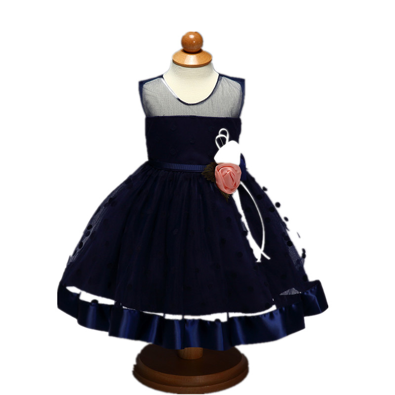 Classical Ribbon Children Evening Prom Dress Tube Girls Communion Dress L1830