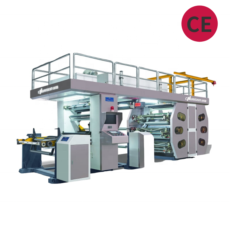 6 Colors Central Drum CI Flexo Printing Machine