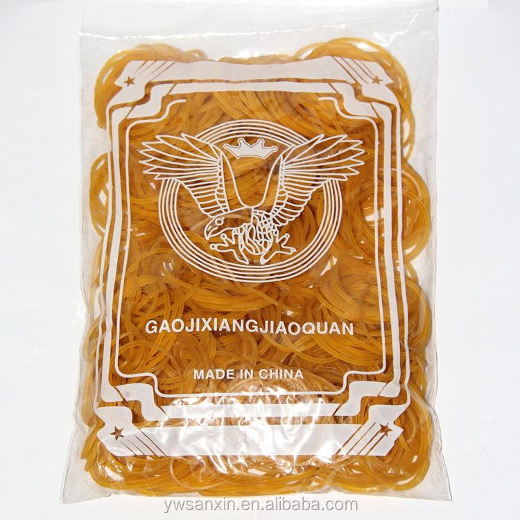 Прозрачная желтая латексная резинка для банка