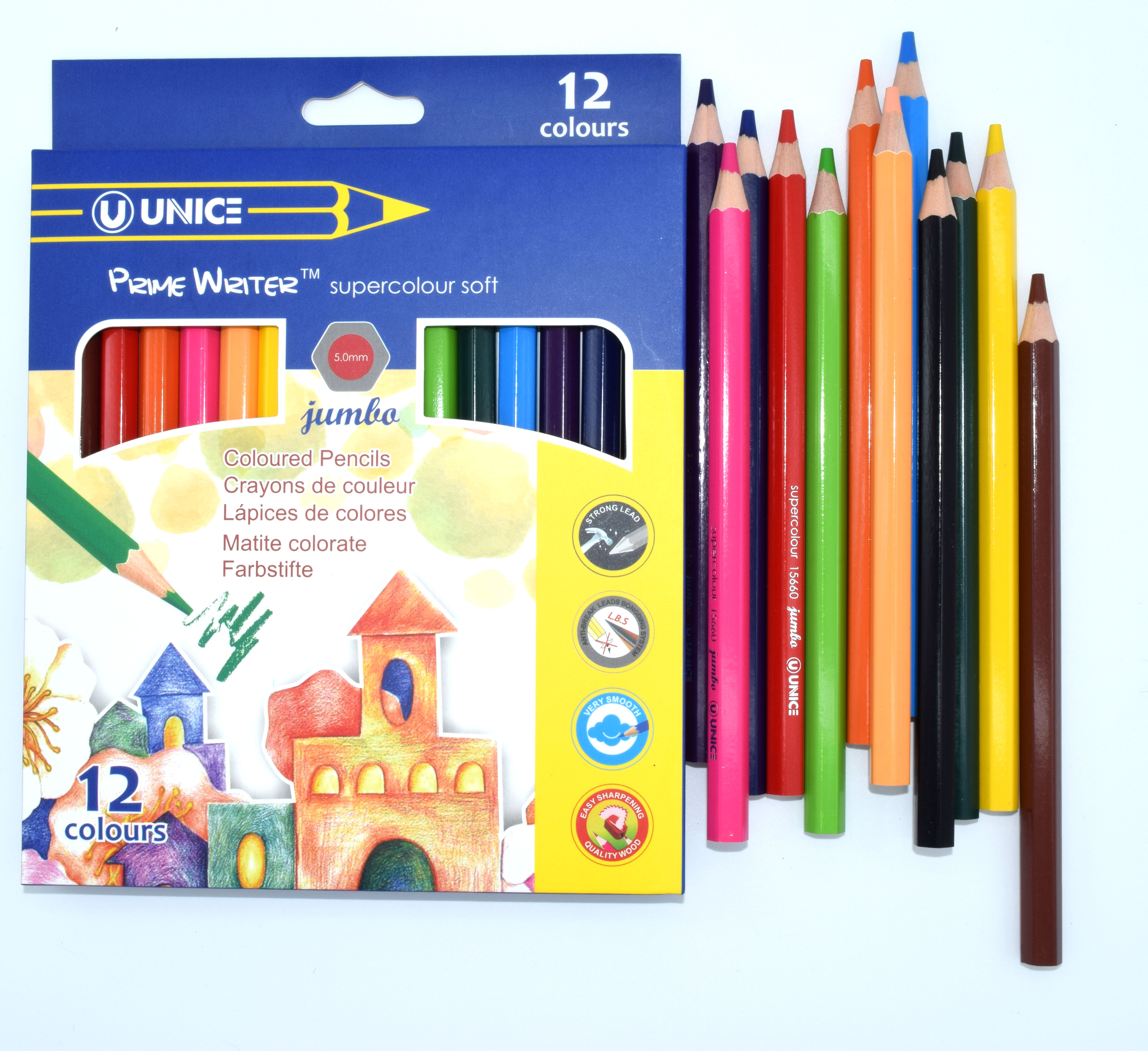 Набор цветных карандашей prismacolor, объемные цветные карандаши, набор художественных карандашей с шестигранным узором