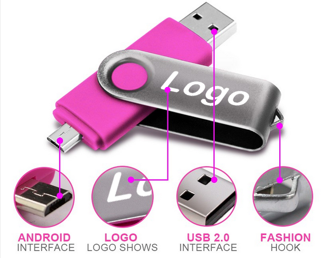Поворотный usb 2,0 флеш-накопитель 4 гб 8 гб оперативной памяти, 16 гб встроенной памяти, флеш-накопитель 32 гб usb флеш-накопитель на 64 гб с поддержкой технологии OTG для телефона