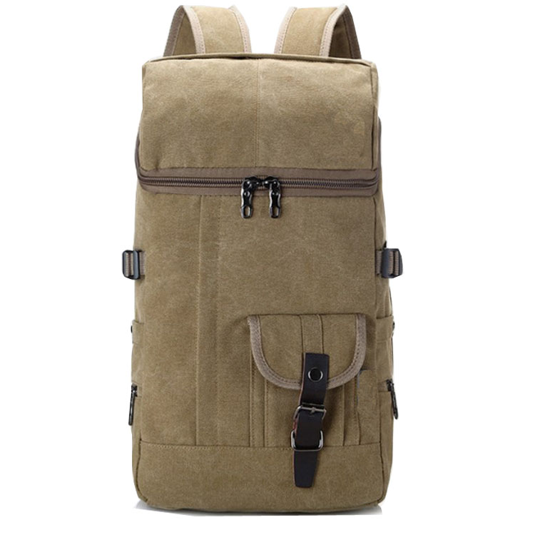 Large Capacity Canvas Rucksack For Travel Hiking Camping Backpack Anti Theft Backpack For Men