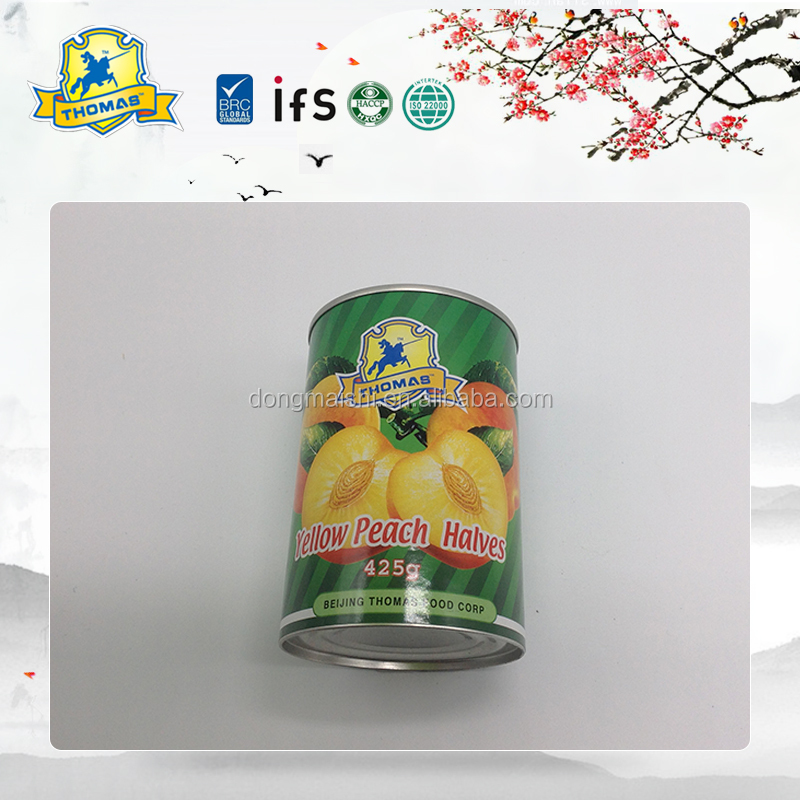 Chinese natural Sweet syrup preserved fruits canned peach