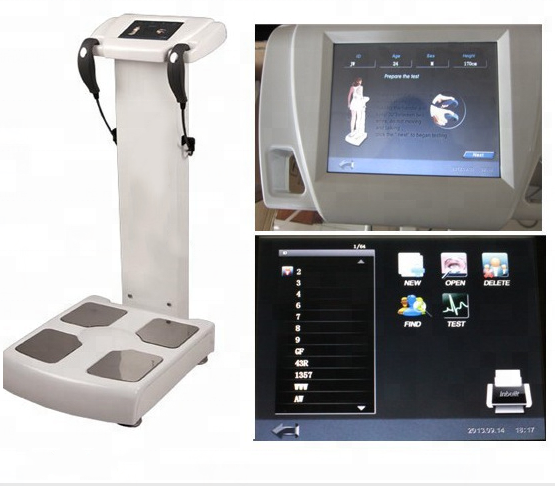 Advanced Full body analyzer for Fitness score / Powerful body composition analyzer / 5 frequency body fat scaler