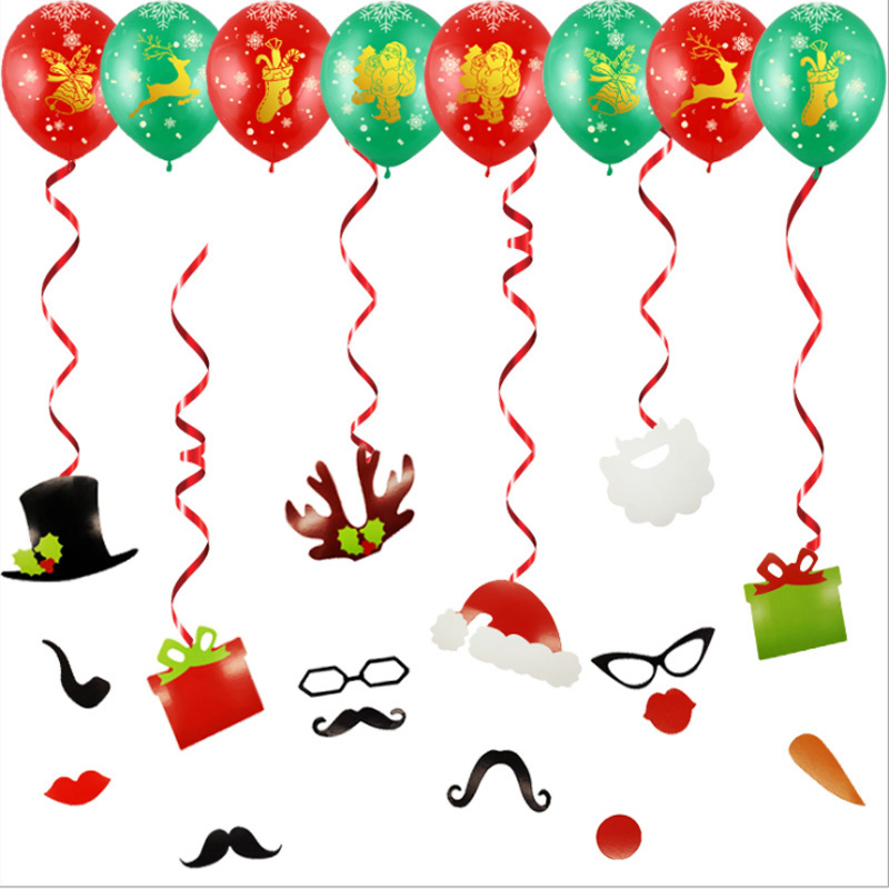 Новинка, яркие подвесные украшения «Merry Christmas», 15 шт., стеклянная коробка для бороды, шапка, рождественские украшения, товары для вечеринок