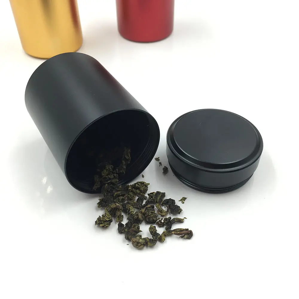 gold black color tea tin can food grade 60ml 120ml 140ml