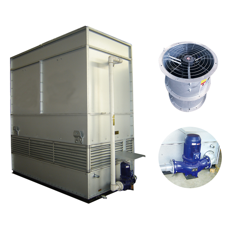 Closed heat exchanger ammonia evaporator condenser