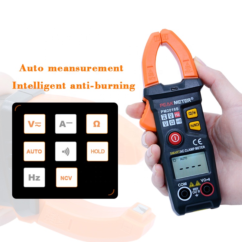 Высококачественный миниатюрный тестер частоты NCV Smart Digital Clamp Ammeter