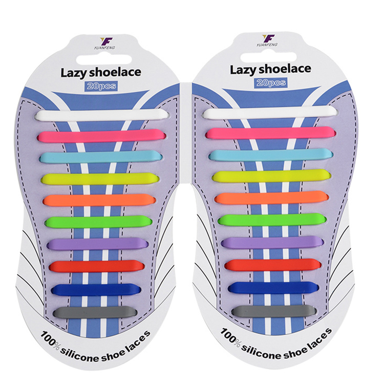 Manufacture Rubber slip lazy no tie silicone shoelaces