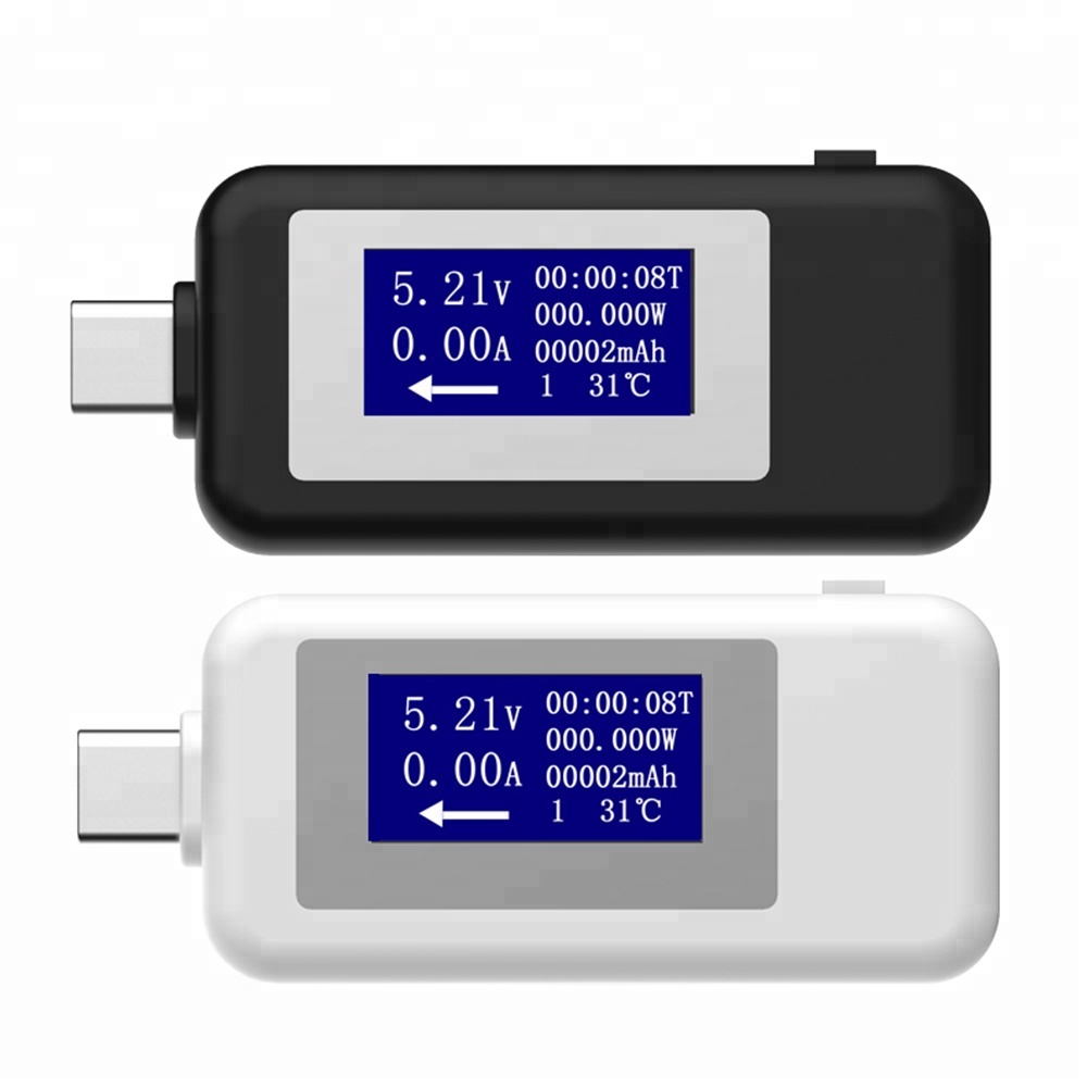 Мини Портативный USB-C Type-C с ЖК-дисплеем Постоянного Тока Тестер Вольтметр напряжения переменного тока Амперметр измеритель мощности Дисплей