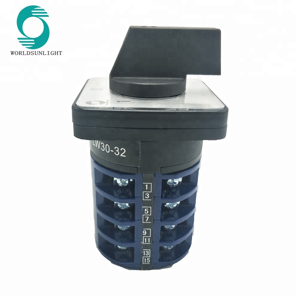 LW26-32 32amp 4-полюсный 1-0-2 Универсальный ручной поворотный кулачковый переключатель