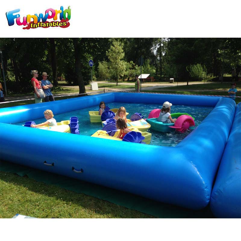 Customized Cube Inflatable Water Pool Summer Sport Game With Air Pumps