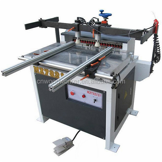 Wood double - row multiple drilling machine