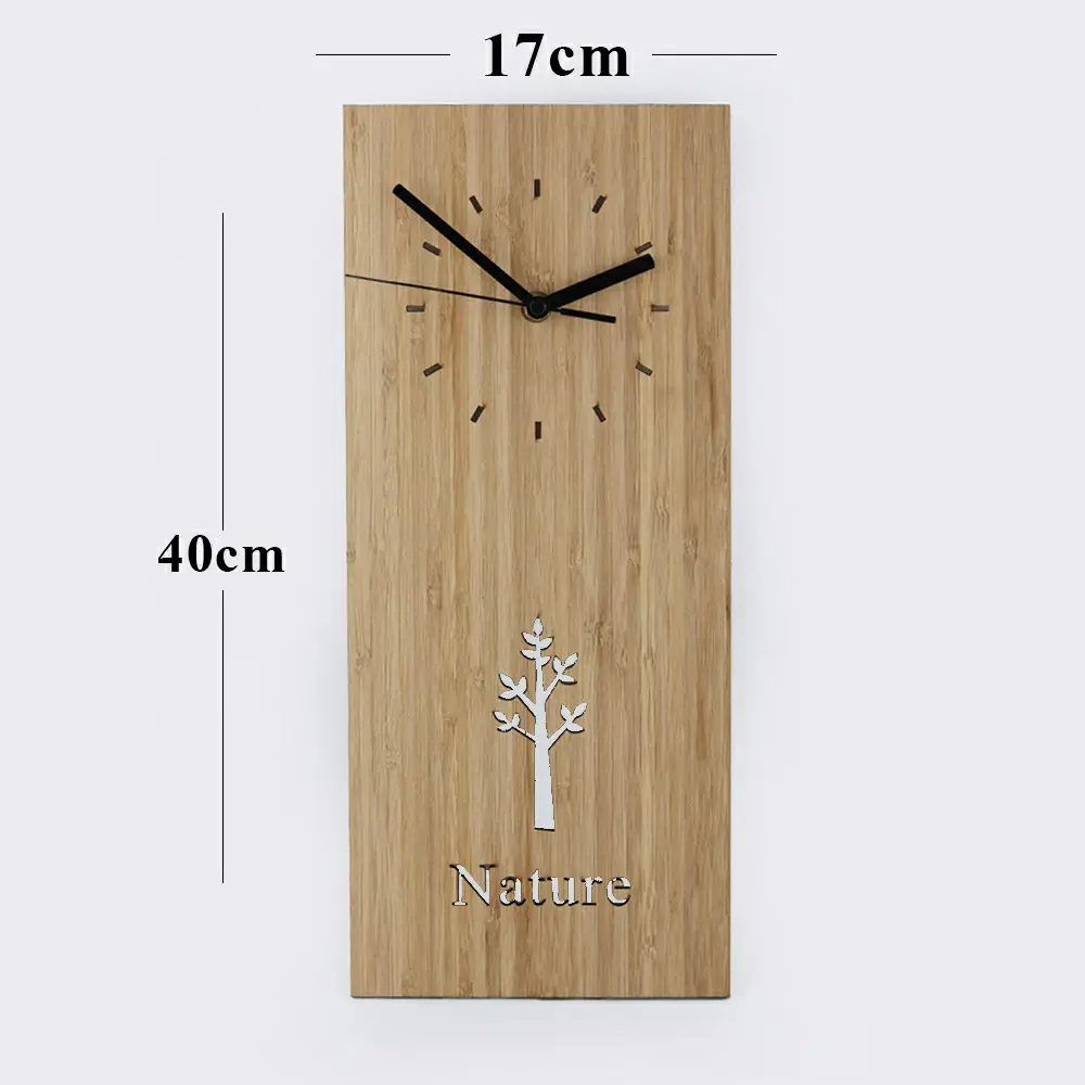 Китайский поставщик, оптовая продажа, лазерные резные деревянные бамбуковые настенные часы «сделай сам» для украшения стен