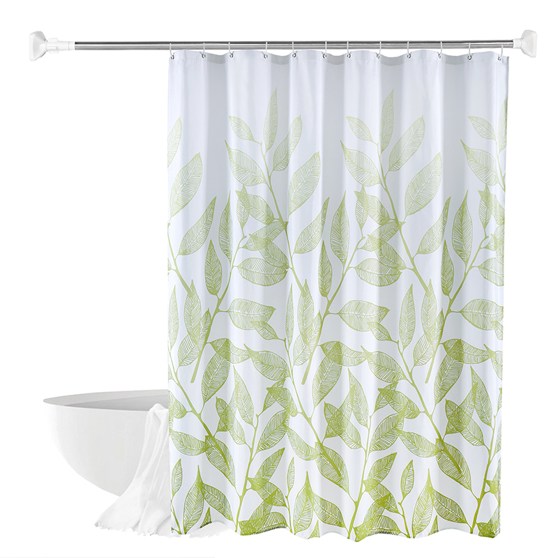 QJMAX High Quality Amazon Good Sale Green Leaf Shower Curtain Hotel