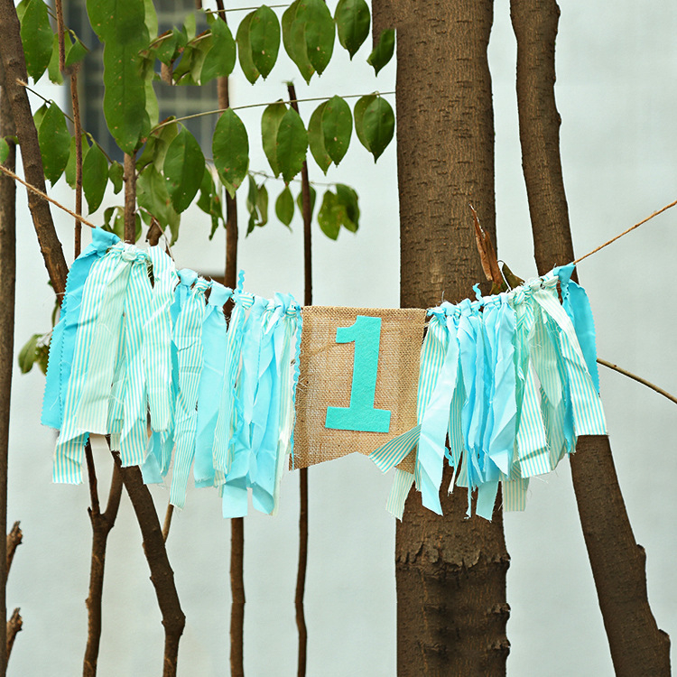 Baby High Chair Skirts 1st 2nd Birthday Boy Girl Party Decorations Table Skirt Highchair Decoration