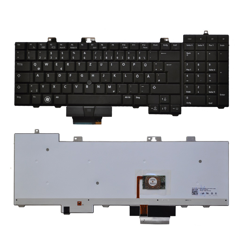 Немецкая клавиатура для ноутбука dell precision m6500 m6400 Клавиатура с подсветкой 0D113R NSK-DE201