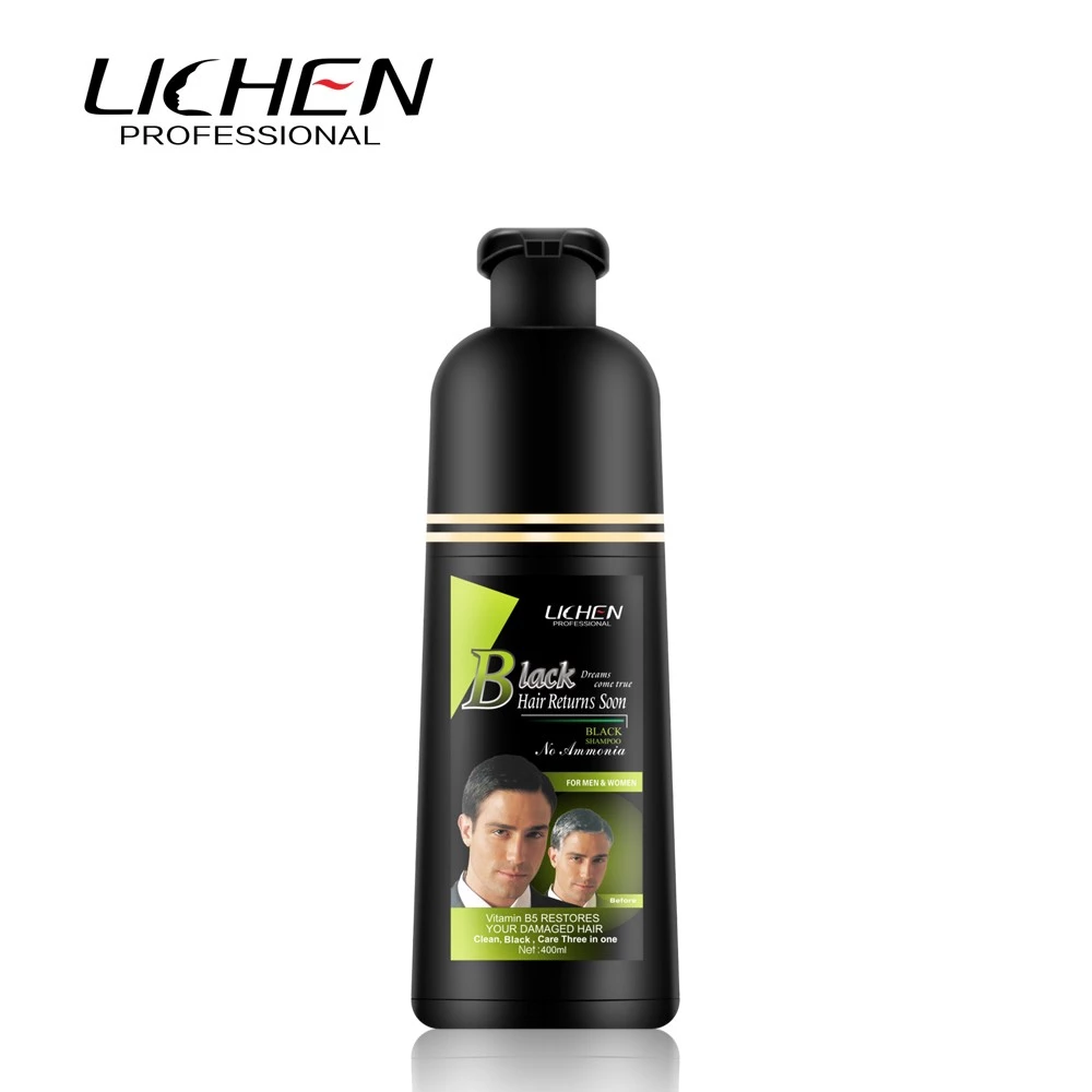 Лишайник Private Label Профессиональный быстрое окрашивание питательный магия черный шампунь для волос