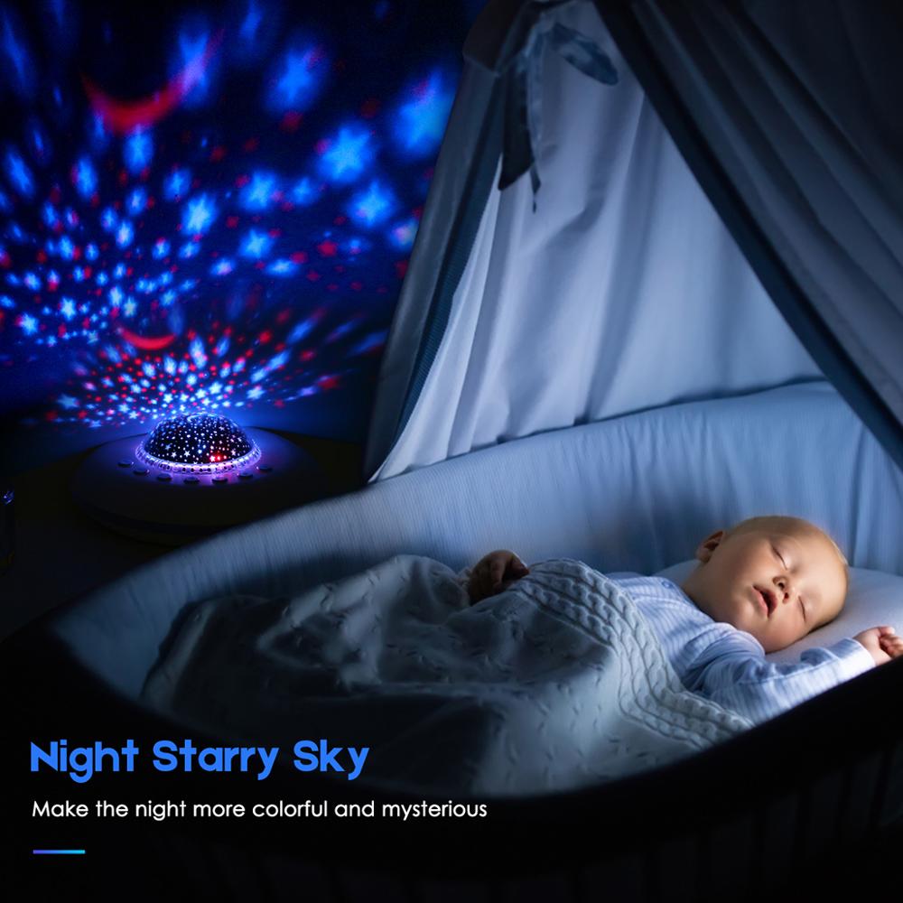 Baby Sleep White Noise Machine with Led Light Starry Projection Pink Noise Latest Hot Product Shenzhen Jedi Factory