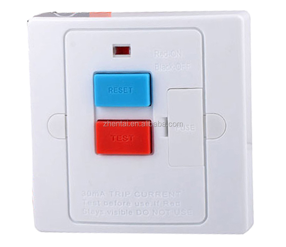 RCD 13 AMP Номинальное плавленое соединение выключатель защиты от утечки с BS7288