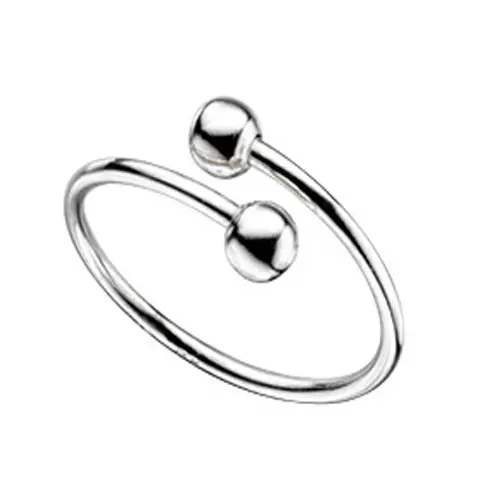 Customized 925 sterling silver ball bead adjustable toe ring for women