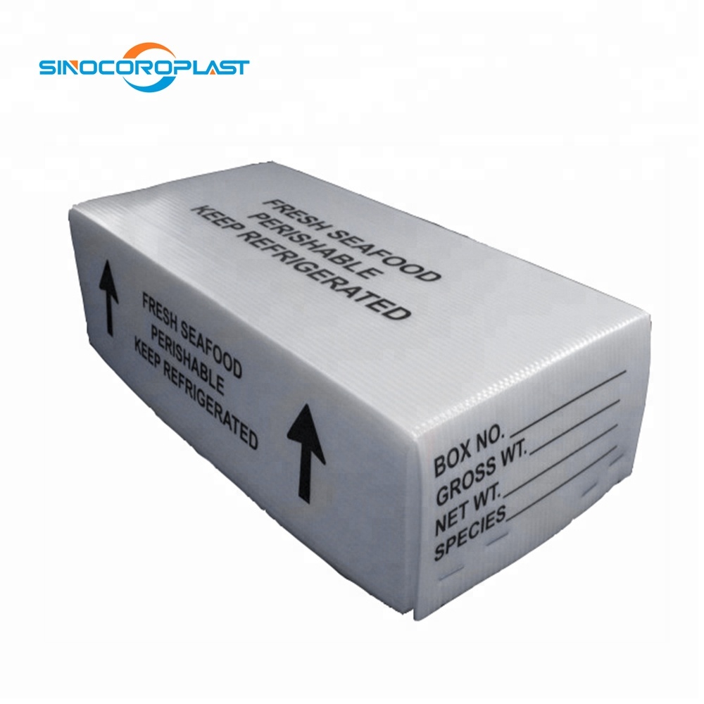 Plastic Corrugated Water Proof SeaFood Packing Box