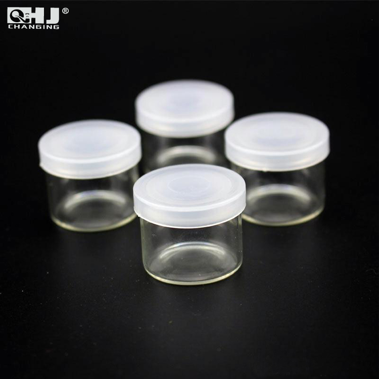 6ml No Neck Glass Dab Jar for Wax Concentrate Extract oil with Custom Lid