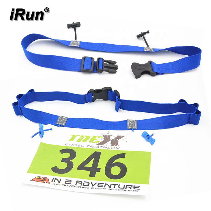 IRun CUSTOM MOQ:500 шт.-светоотражающий пояс для триатлона с гелевыми держателями Ironman Tri Running - 6 существующих цветов