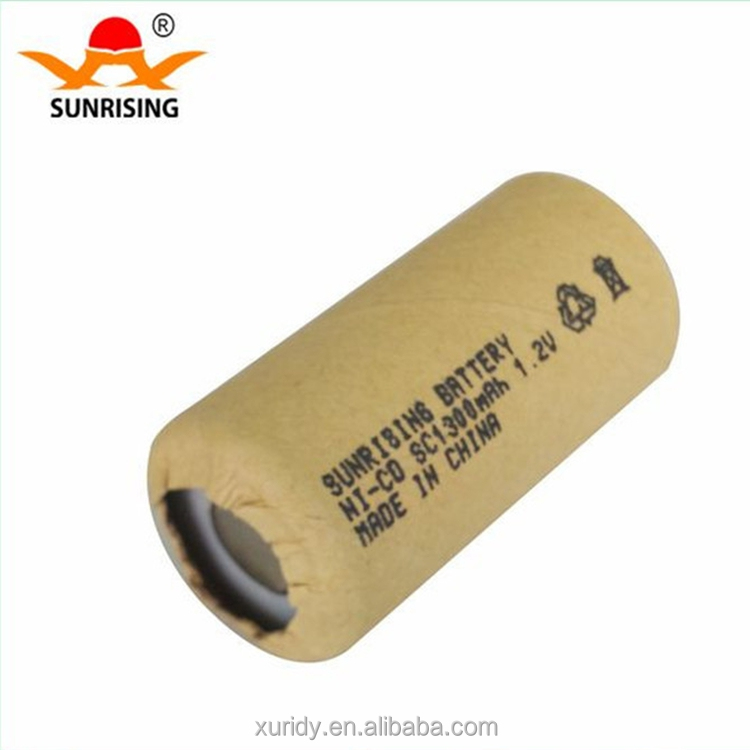 Ni-Cd sc1300mah перезаряжаемая батарея 1,2 v