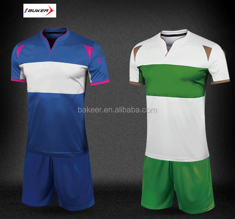 Wholesale team brand kids soccer kits , new model youth football uniform