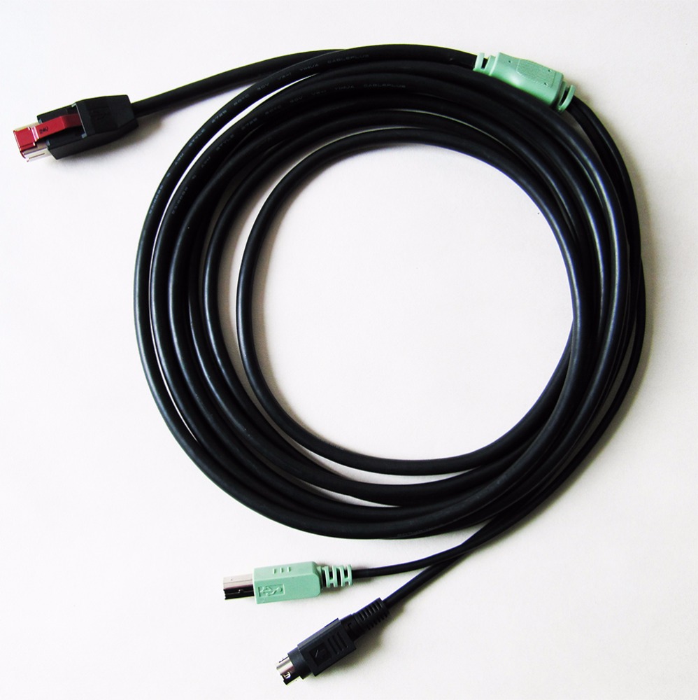 Зарядный usb-кабель 24 в, USB-кабель 24 в с разъемом hosiden 3P Din и usb B 4P Y, сплиттер, кабель EPOS, кабели для передачи данных