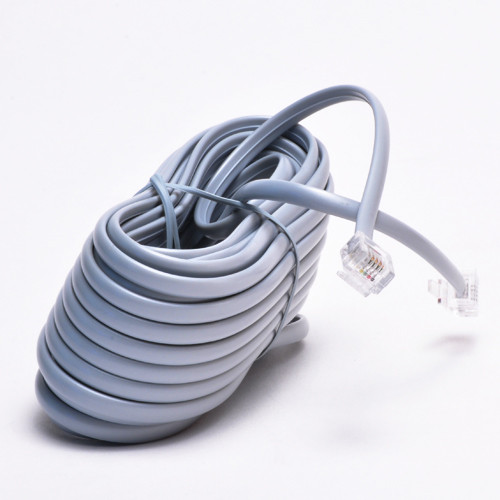 Кабель ADSL папа-Папа, модем RJ11, телефонный кабель, 6 футов, 1,8 м, серый