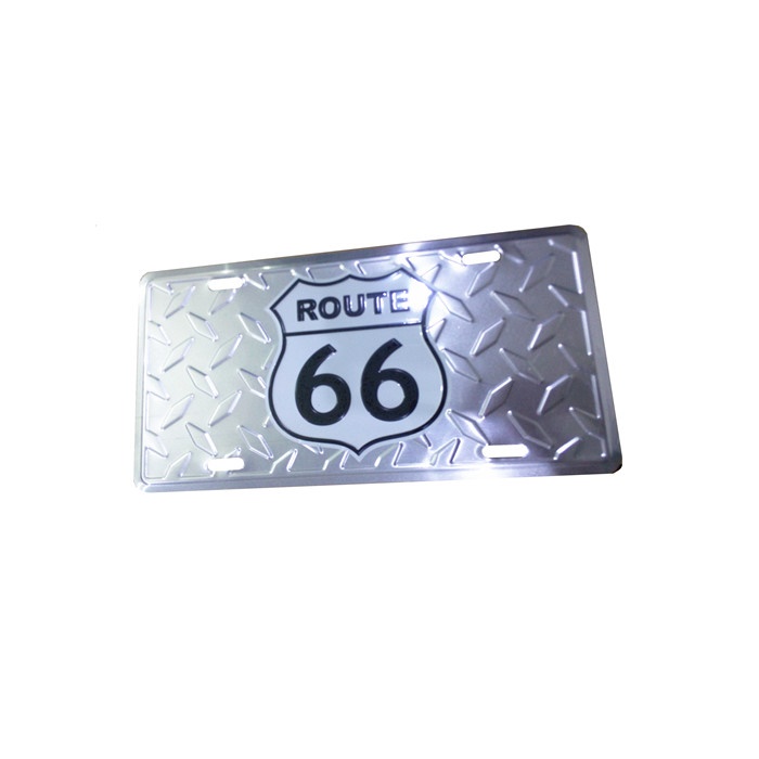 Пользовательский route 66 рельефный номерной знак