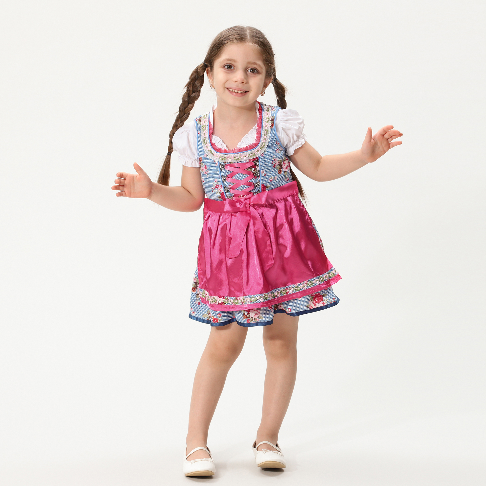 Завод поставляет dirndl Платье для девочек дешевые блузки