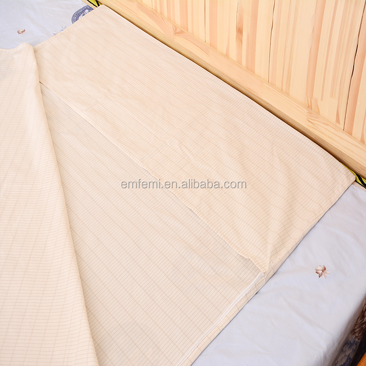 Block EMF Sleeping Bag Grounding Earthing Fabrics Organic Cotton Earthed Recover Bag