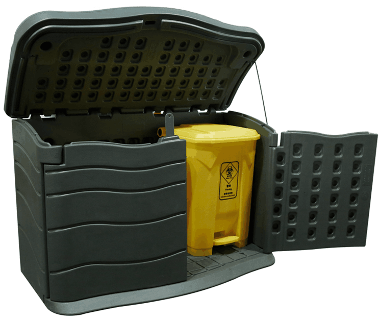 HDPE прочный садовый пластиковый ящик для хранения инструментов