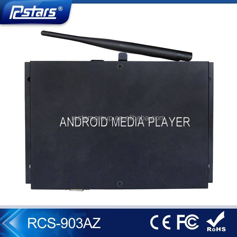 Full HD 1080 P Wi-Fi Android OS 4.4 медиаплеер коробка с 1 ГБ DDR3 памяти и 4 ГБ хранения digital signage media player