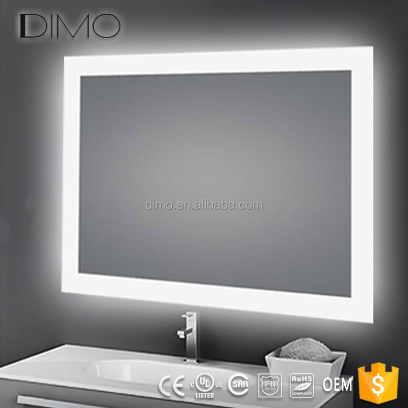 CE UL высокая матовое стекло ванной зеркало с подсветкой led light hotel ванная комната зеркала