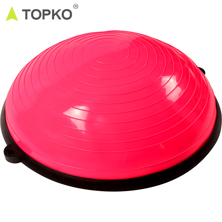 TOPKO Brand new indoor home gym training fitness pump PVC yoga half balance ball