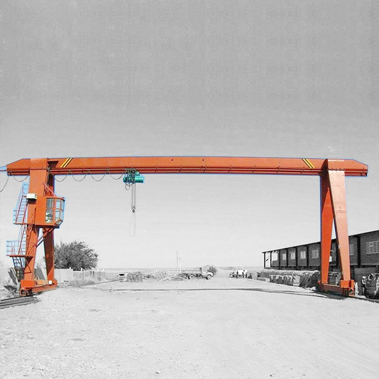 High technique electric traveling rail box type single girder Goliath crane