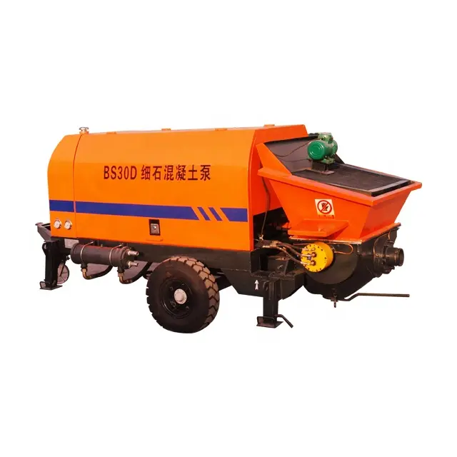 China JBT30 trailer concrete pump concrete mixer with pump