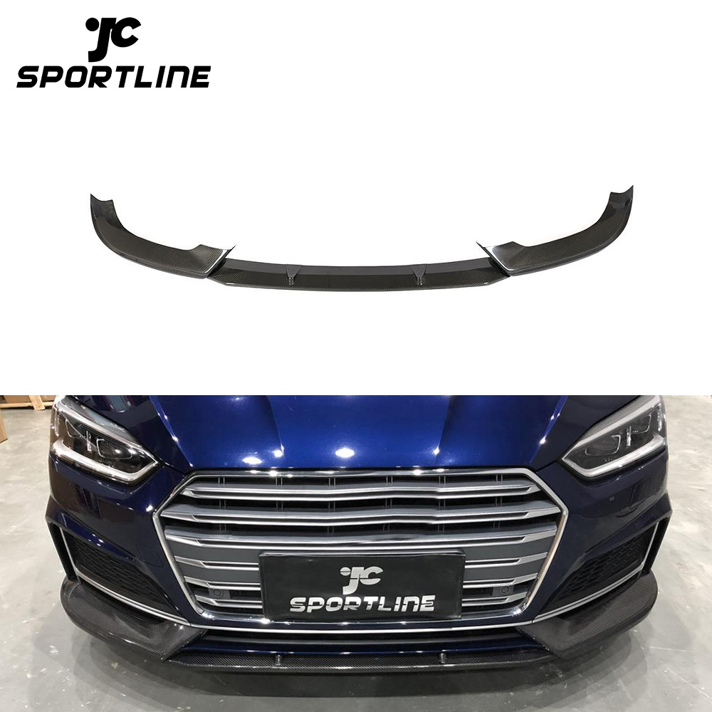 Разветвитель для губ Facelift S5 из углеродного волокна для Audi S5 B9 A5 SLINE 2017 2018 2019