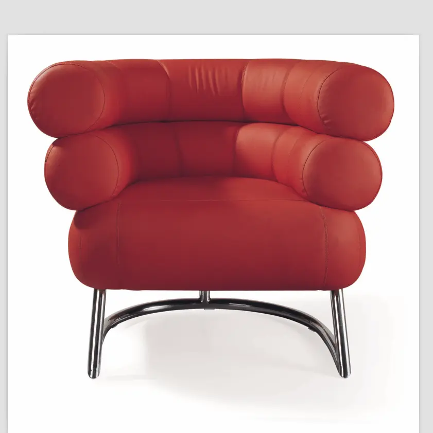 coffee shop fabric or leather metal single lounge sofa Eileen gray Bibendum chair
