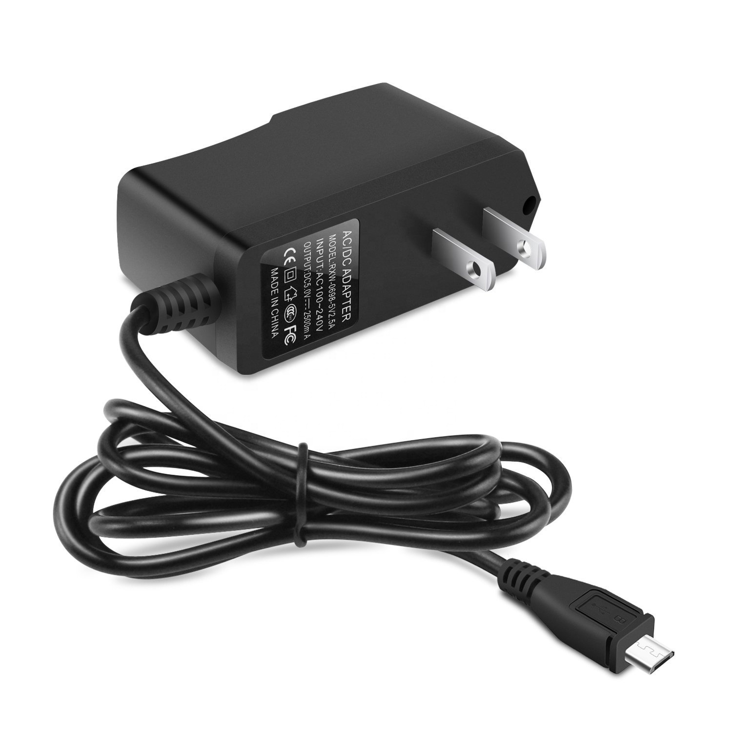 5V 2.5A micro usb контактный 12,5 w импульсный источник настенное зарядное устройство адаптер выход источника питания