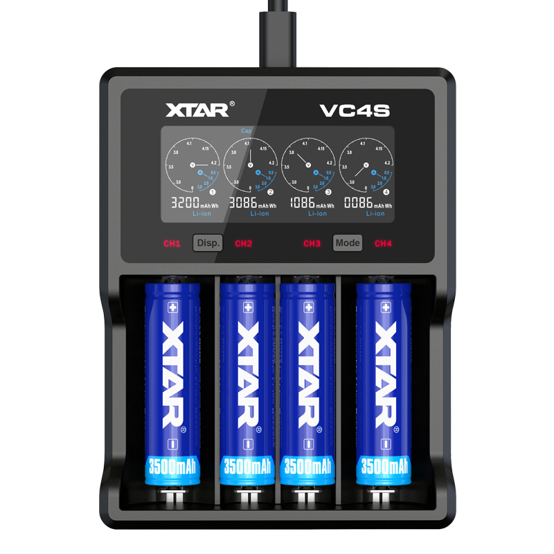 Бесплатная доставка нам Быстрый XTAR VC4S ЖК-зарядное устройство для AA AAA Ni-MH и литий-ионный аккумулятор зарядное устройство в наличии