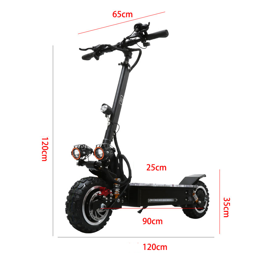 Большой складной внедорожник Maike KK4S 1600 Вт * 2, 3200 Вт, двухколесный Электрический скутер для взрослых