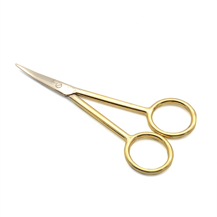 Нержавеющая сталь макияж бровей Scissor слегка изогнутые Маникюр кутикулы резка