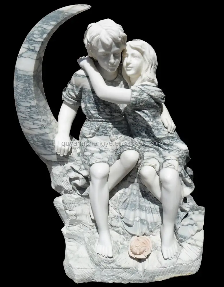 stone sexy boy and girl figurines statue