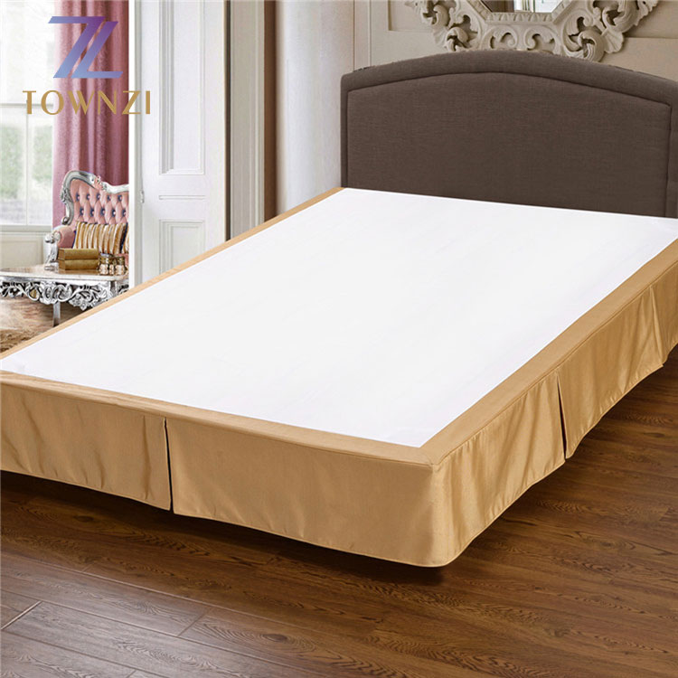 2019 Wholesale High Quality New Design Quilted Bed Skirt Customized Decorative Luxury King Bed Skirts For Hotel