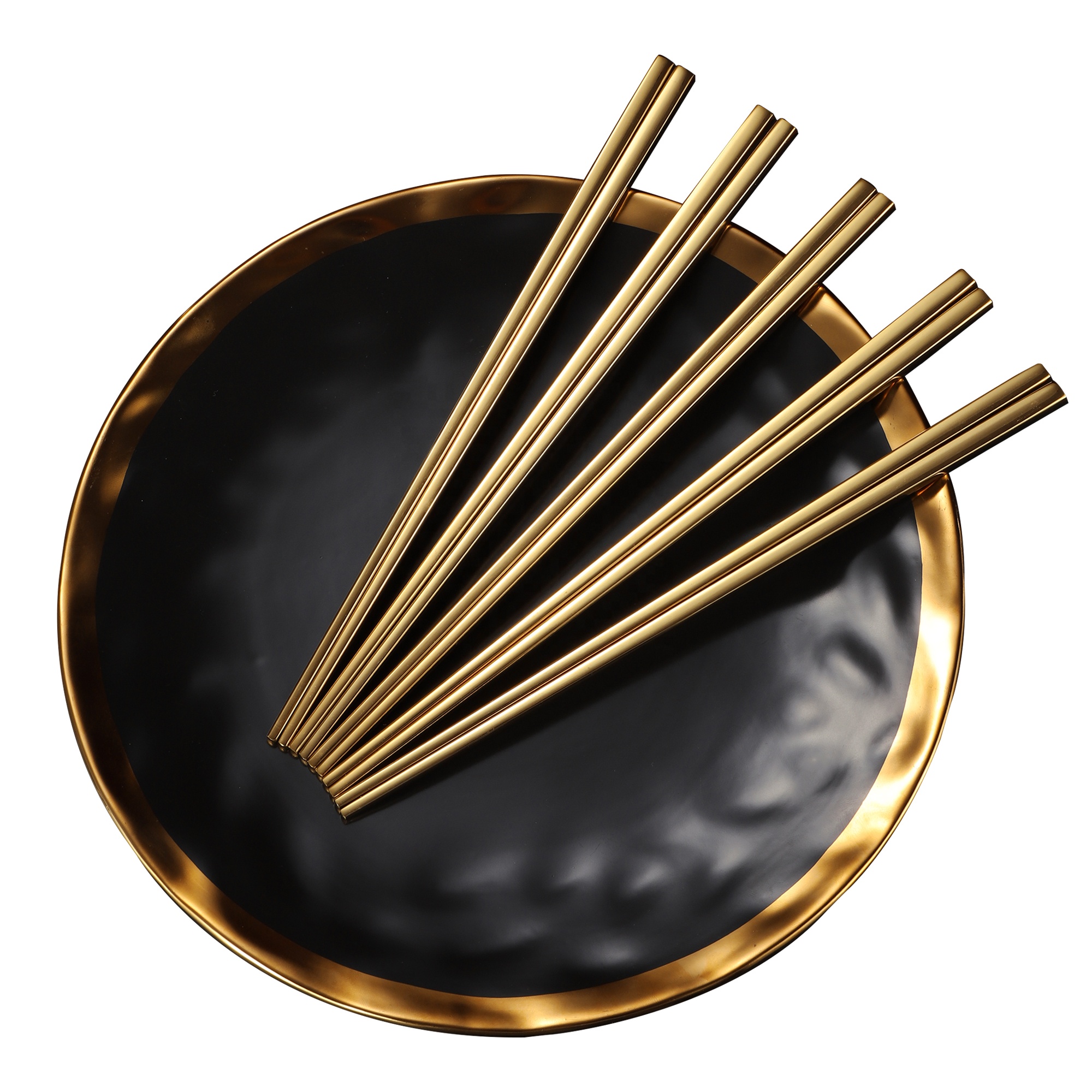 China wholesale 304 stainless steel gold chopsticks